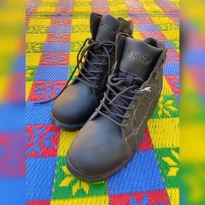 Texas Steer Mens Work Boots (Black)